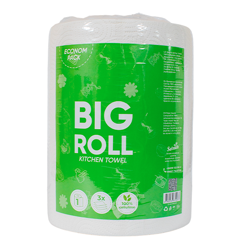 Бумажное полотенце BIG ROLL 3-х слойное