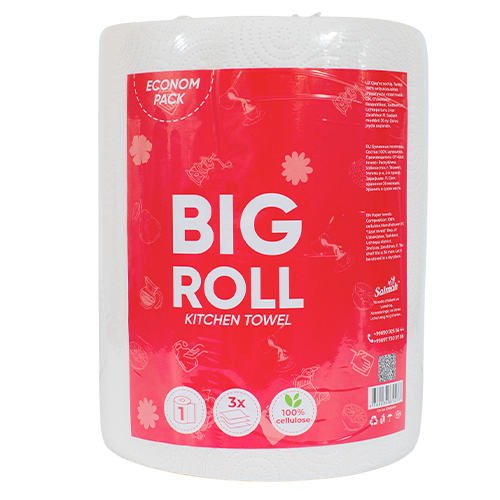 Бумажное полотенце BIG ROLL 3-х слойное